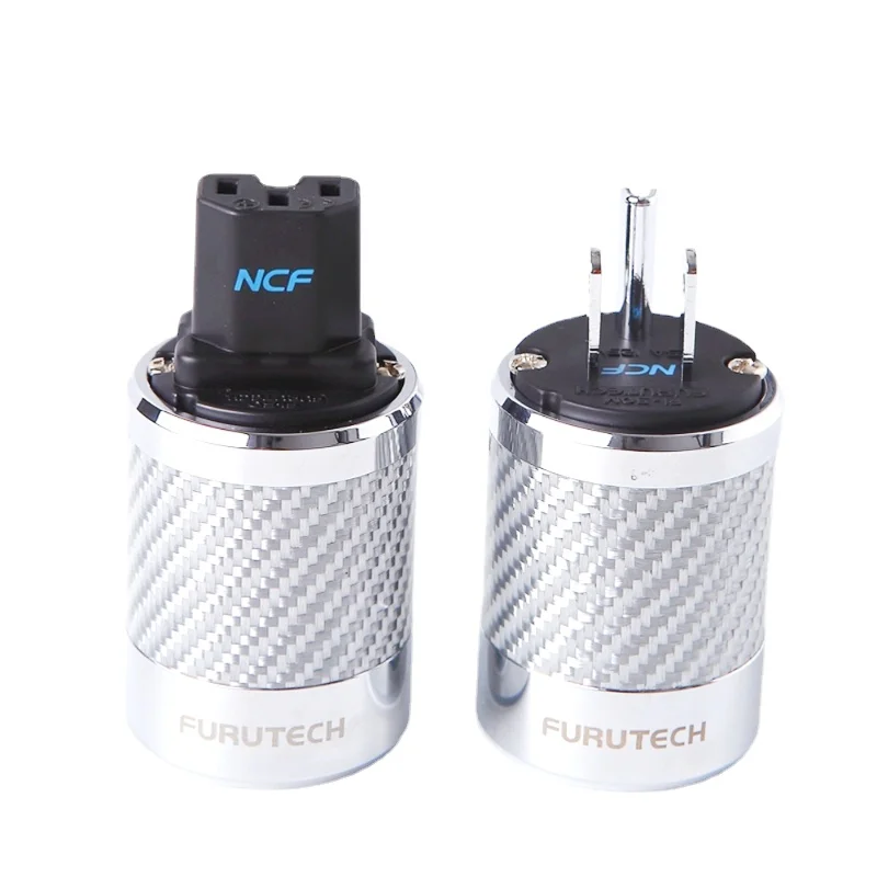 

Furutech NCF родиевое покрытие из углеродного волокна, вилка переменного тока для США/ЕС, 15 А, 125 В/10 А, 250 В
