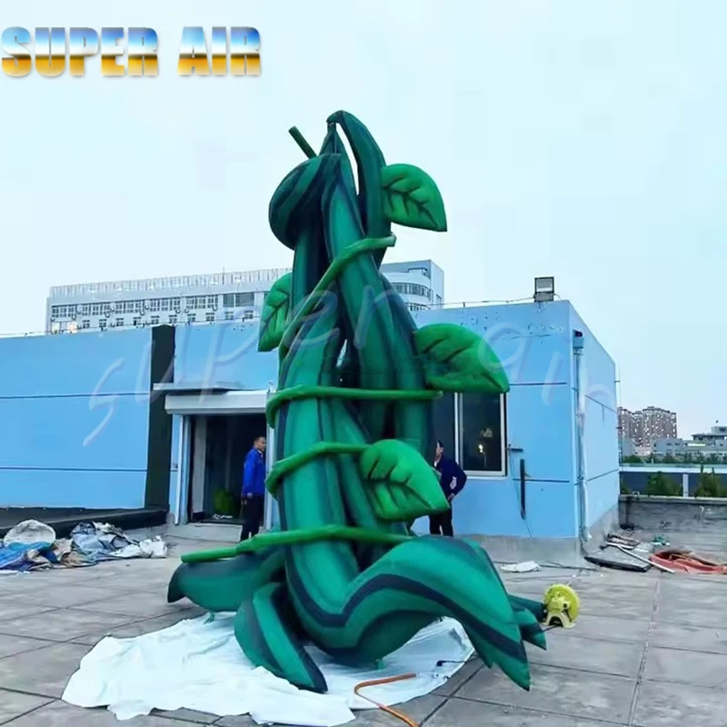 Creatief ontwerp groene podiumdecoratie opblaasbaar timbomodel met ventilator voor buitenfeest