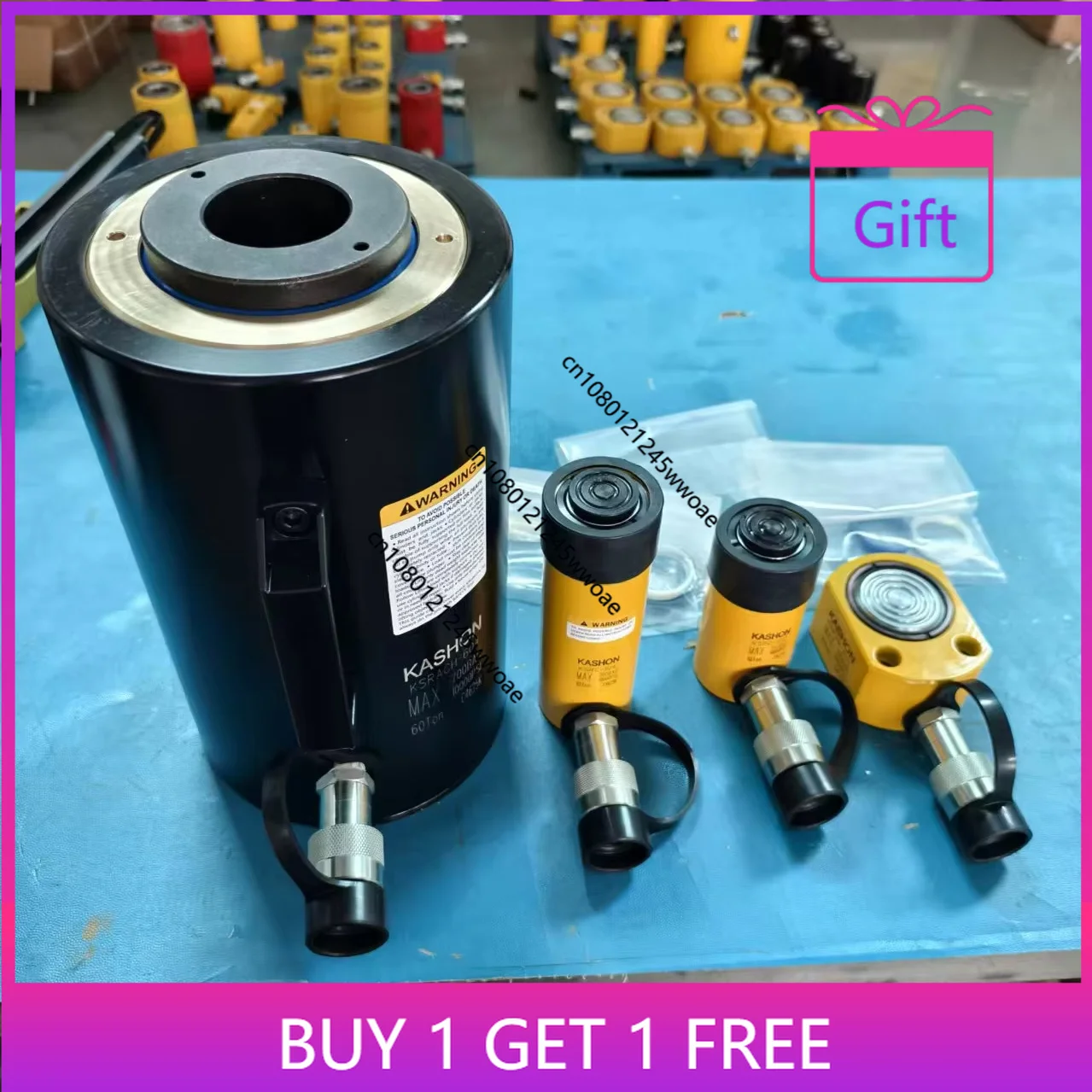 RACH-3010 Enerpac Same Single Acting Spring Return Aluminum 30 Ton Center Hole Hollow Hydraulic Jack Cylinder with 250mm Stroke