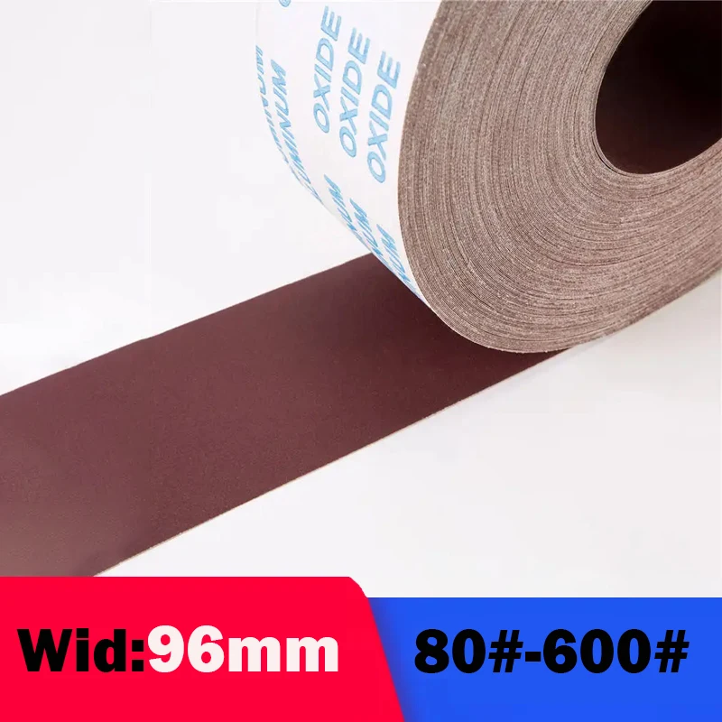 

80 120 180 240 400 600 Grit for Metal Wood 1/2/3/5 Meter Sandpaper Roll Width 96mm Sanding Emery Cloth Sanding Abrasive Sheets