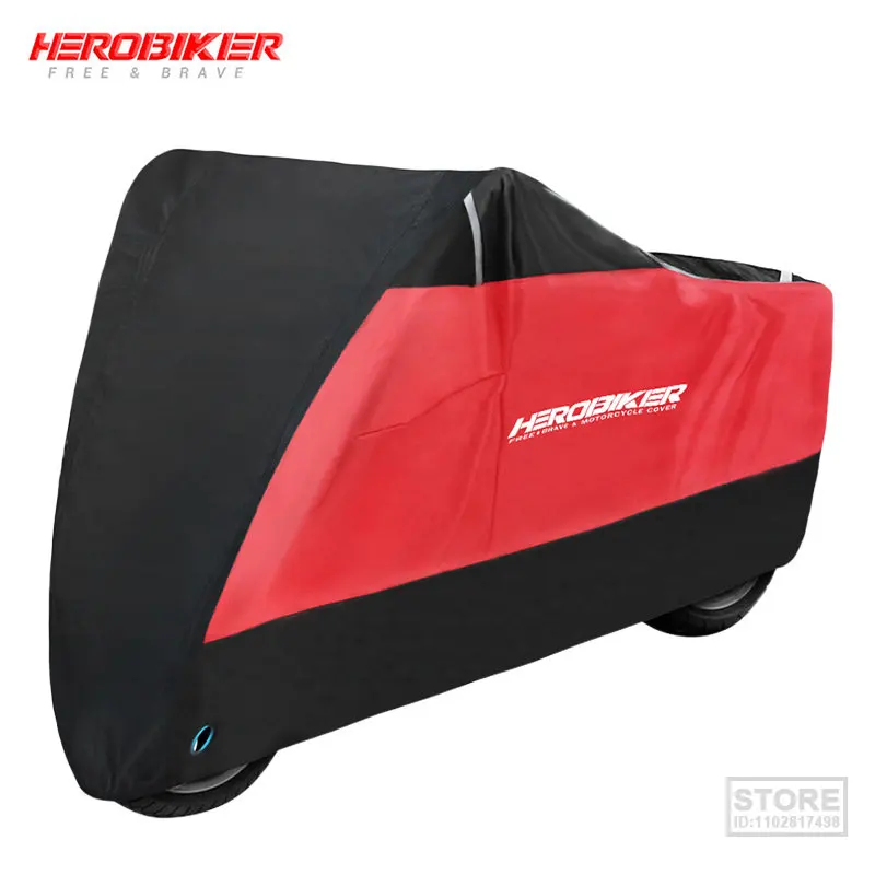 HEROBIKER Motorcycle Cover Bike All Season Waterproof Dustproof UV Protective Outdoor Indoor Moto Scooter Motorbike Rain 