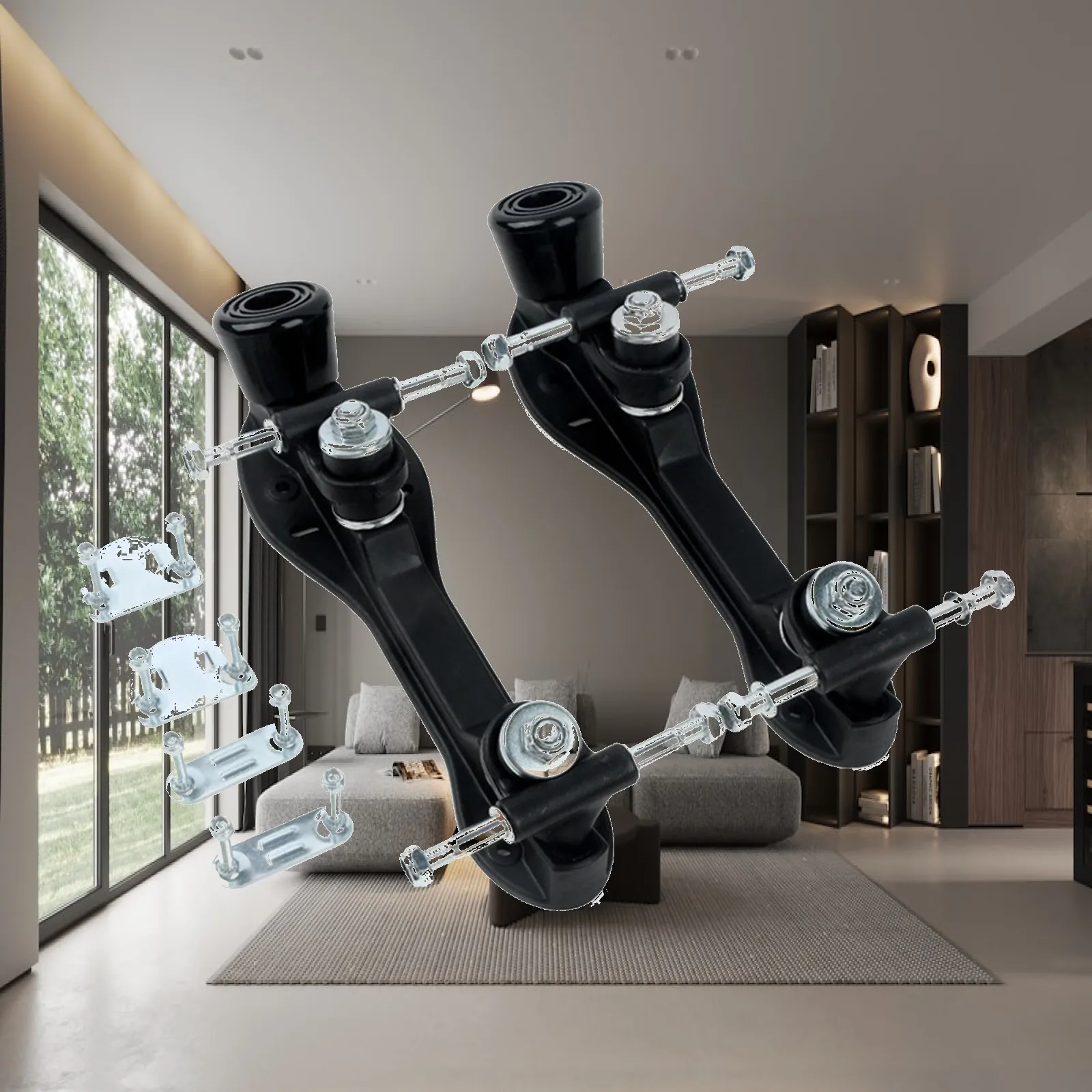 roller-skate-base-plate-pp-steel-adjustable-brake-double-row-bracket-diy-modification-for-quad-skates-upgrade