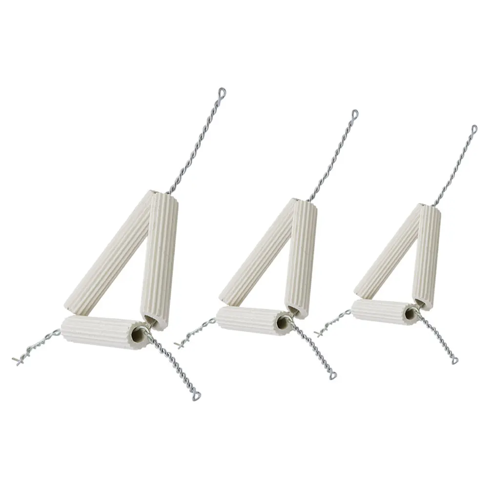

3 Pcs Heating Instrument Mud Triangular Crucible Stand Iron Wire Laboratory Shelf