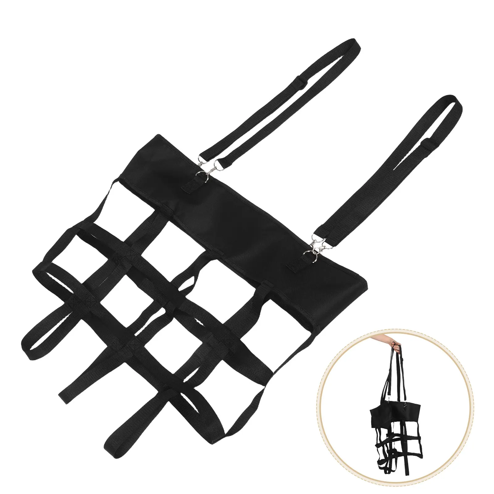 Horse Hay Feeder Bag – Mesh Stall Hay Bag for Halloween Christmas Decor, Fan Holder & Storage