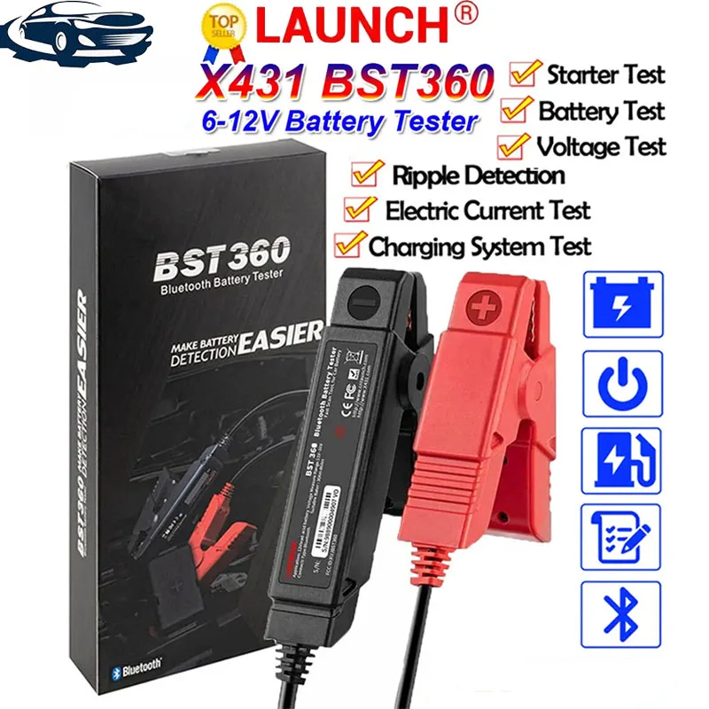 

LAUNCH X431 BST360 6V 12V Car Battery Tester Automotive Cranking Charging Circut Scanner Tools for X431 V/V+/PRO3S+/PAD V/Androi