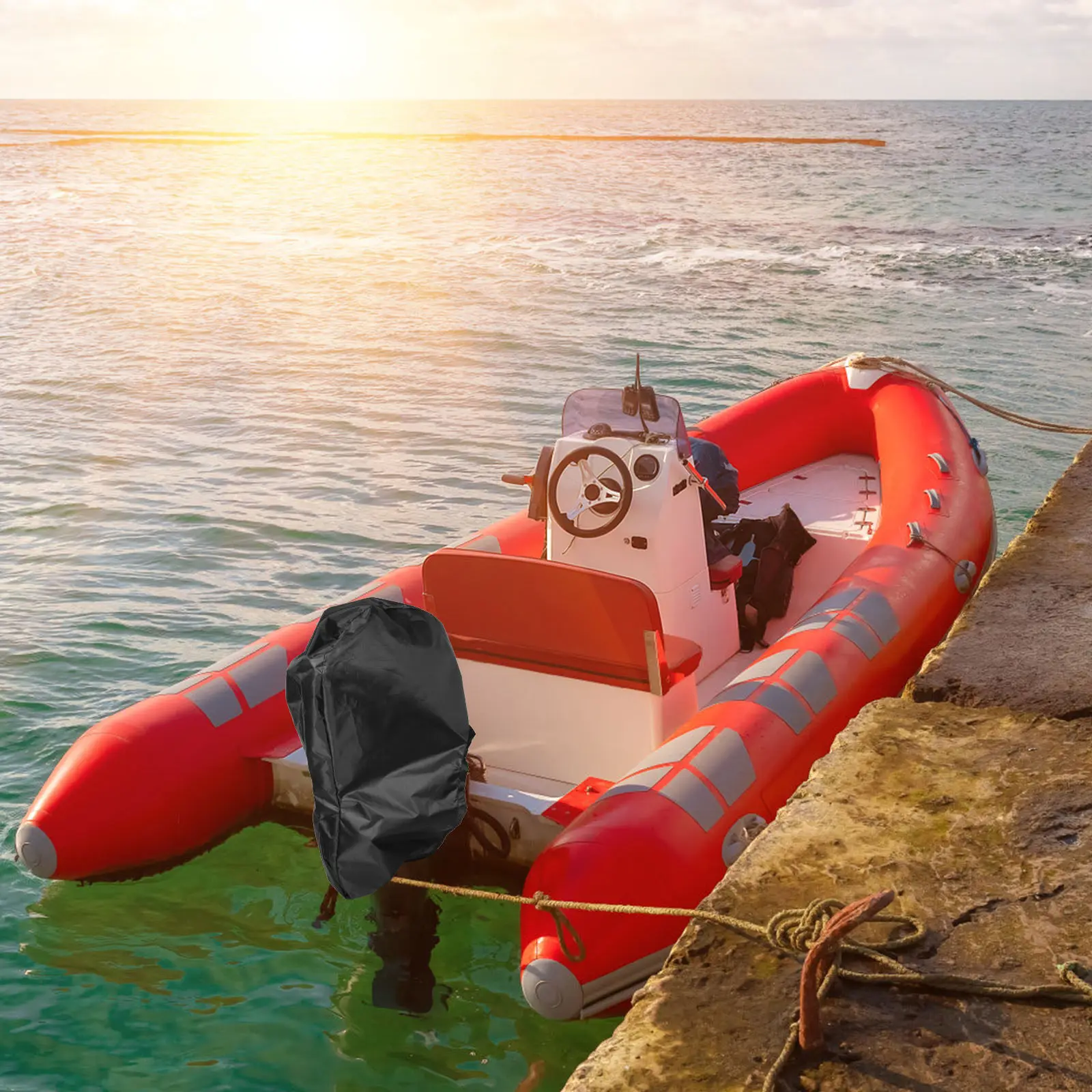 

Прочные полиэстеровые чехлы для лодок, водонепроницаемые, полная защита, от пыли и солнца, для подвесных моторов