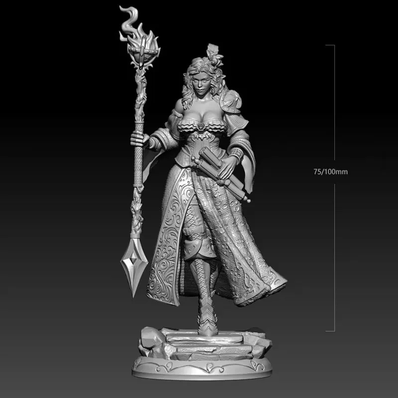 1/24 75mm  1/18 100mm Resin Model Kits Female Master Figurine Sculpture Unpainted 1/24 7.5cm figure RW-758