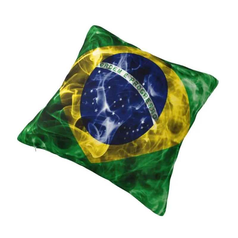 Custom Brazilian Flag Pillow Case 45x45cm Brazil Modern Cushion Cover Square Pillowcase