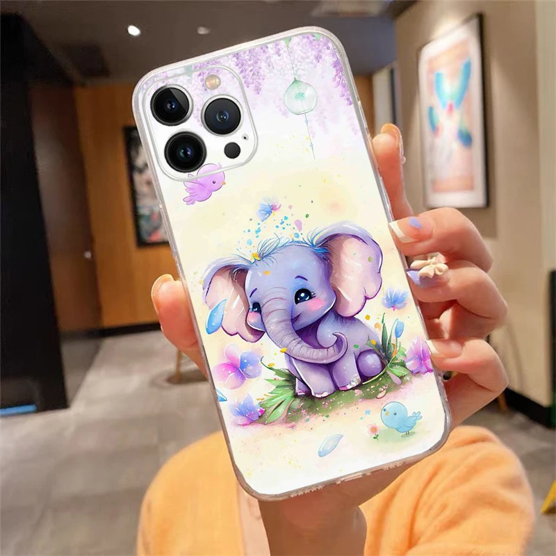 

Phone Case For iphone 17ProMax Air 16 15 14 13 Pro Max 15 16 Pro 15Plus Elephant