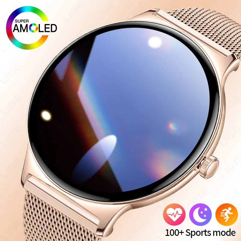 

LIGE 2025 New Ultra-thin Durable Smart Watch Women 466*466 HD Screen Heart Rate Blood Pressure Bluetooth Call Health Smartwatch