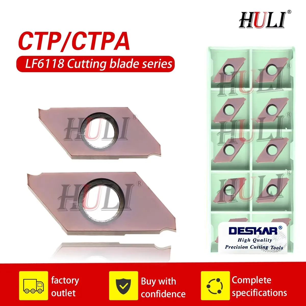 CTP/CTPA DESKAR Lathe Numerical Control Machine Inserts Doubl Headed Obliqu Mouth Flat Mouth Use For Processing Stainless Steel