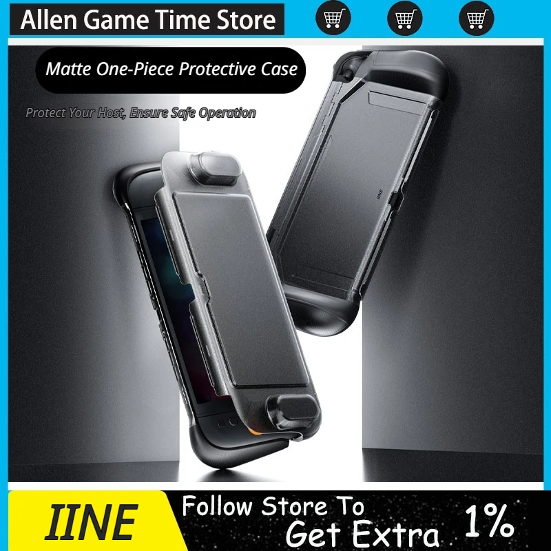 IINE NS2 All-in-One Protective Case Full Cover Hard Shell Anti-Slip Grip Handle Detachable Top Bottom Design Console Accessories