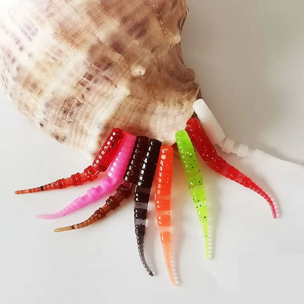 

10PCS Fishing Lures Soft Jig Worm Lures Pesca 40mm Soft Baits Sinking Polaris Minnow Lures Winter