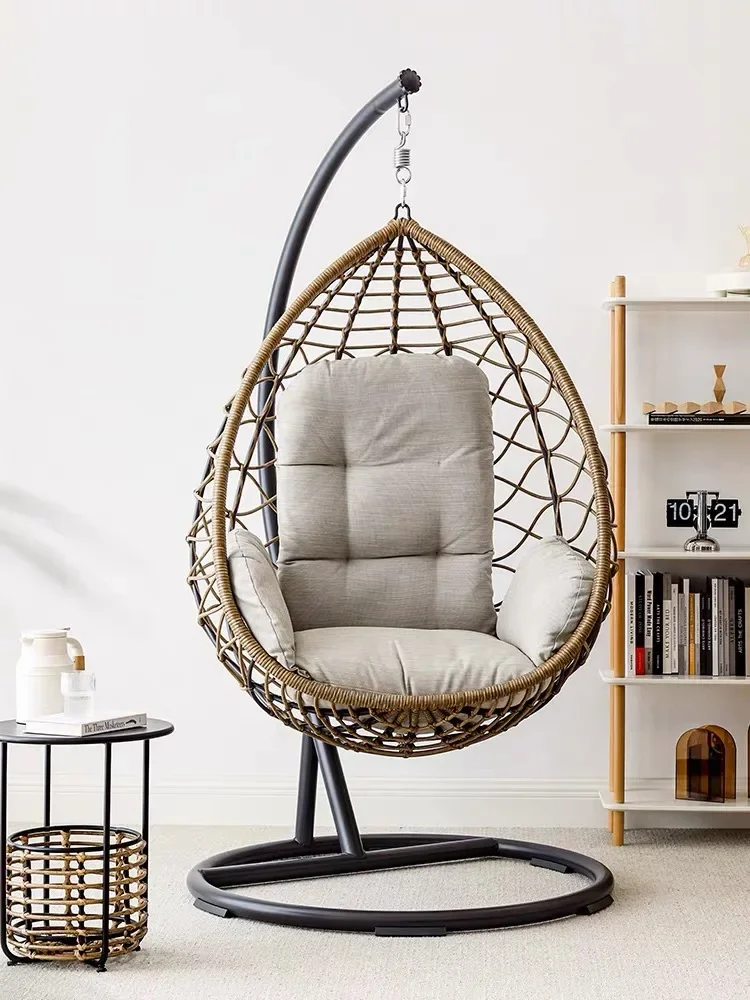 Modern Outdoor Patio Swing Chair Two Seat Patio Swing Wicker Swing Chair China Factory Wholesale Hanging Chair Hanging Basket