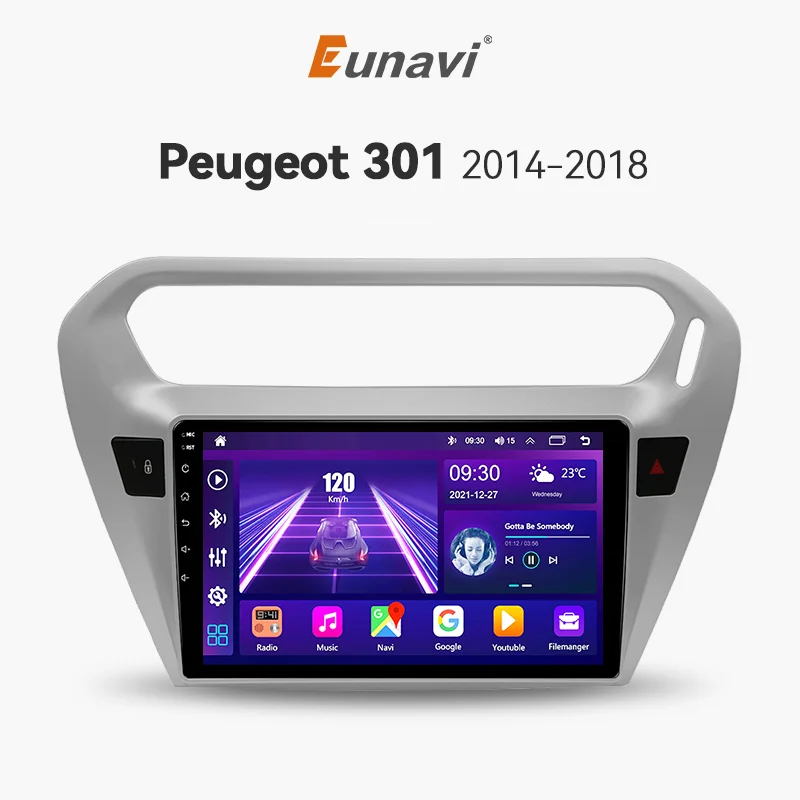 

Eunavi Android 13 автомобильное радио для Peugeot 301 Citroen Elysee 2013-2018 автомобильное радио 2 Din CarPlay Android Авто Стерео GPS навигация