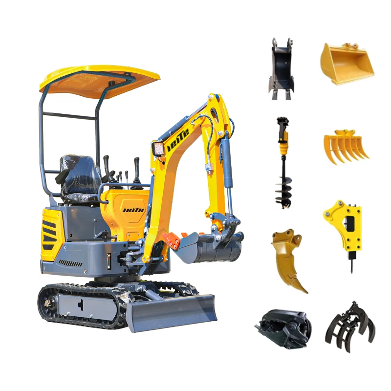 Escavatore Mini 1.2ton Farm 0.0 m3 escavatore escavatore Mini 1ton 2 Ton Diesel idraulico piccolo escavatore cingolato