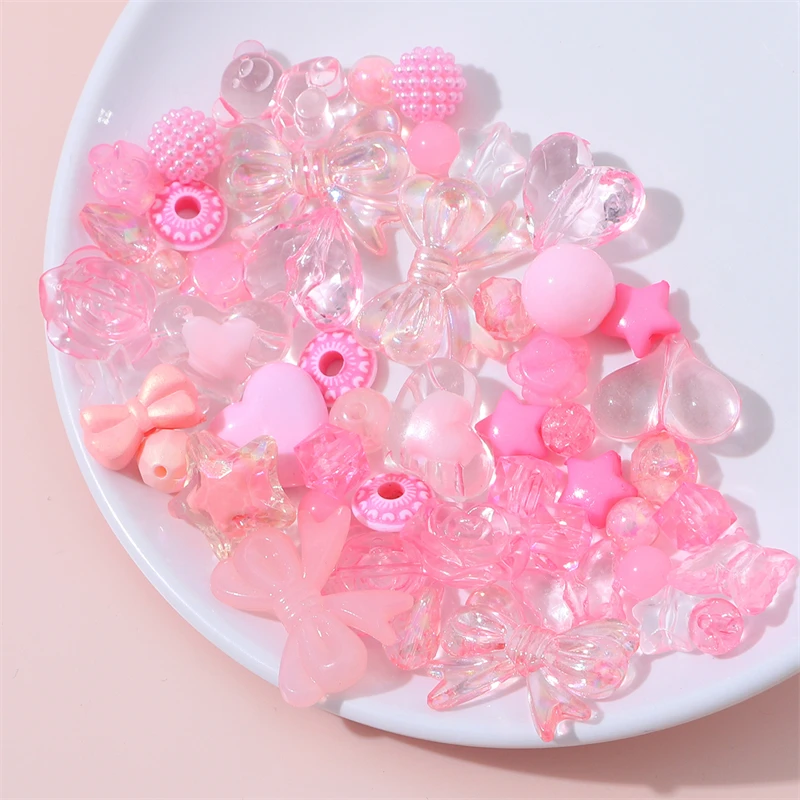 

30g Baroque Style Acrylic Beads Colorful Mixed Loose Beads for DIY Jewelry Making Bracelet Phone Chain Accessories