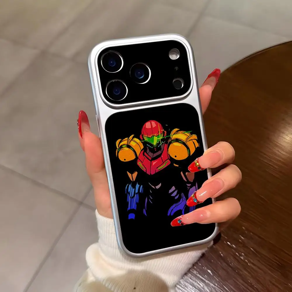 Metroid P-Prime Phone Case For IPhone 17 Pro Max 16 15 14 12 13 11 Plus Silver PU Leather Case view 5