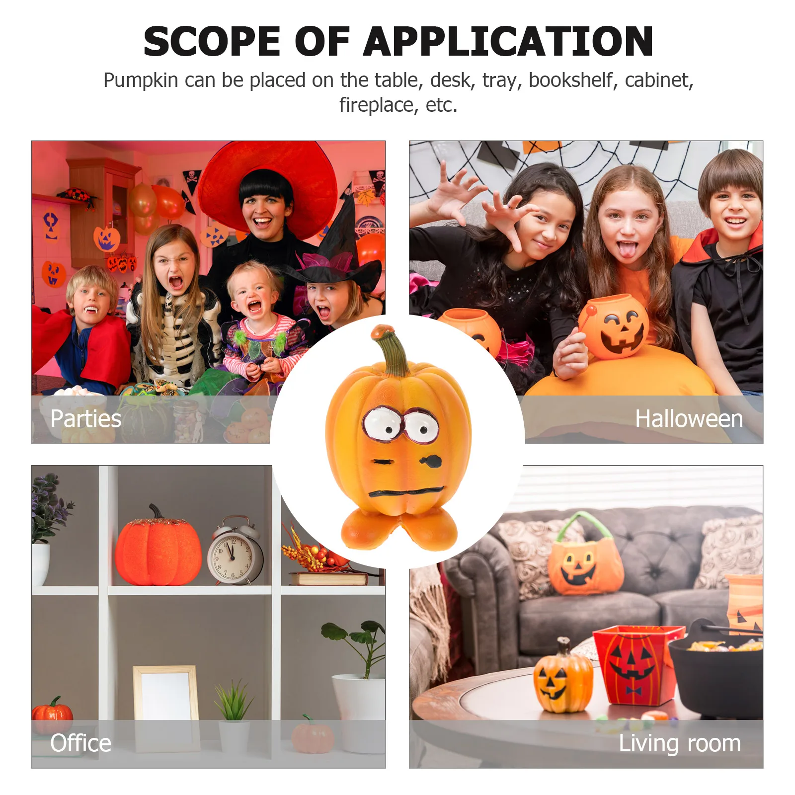 

Pumpkin Decorations Halloween Crafts Fall Outdoor Ornaments Resin Figurines Farmhouse