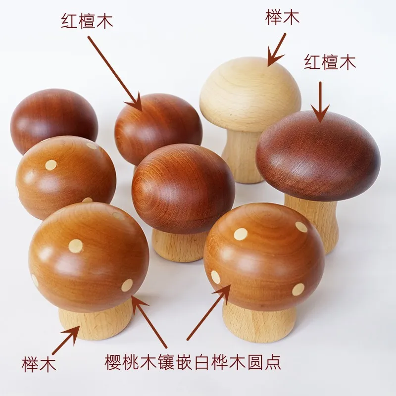 Wooden Music Box Ornaments Rotatable Mushroom Music Box Exquisite Decompression Interesting Handmade Wooden Toys Birthday Gift