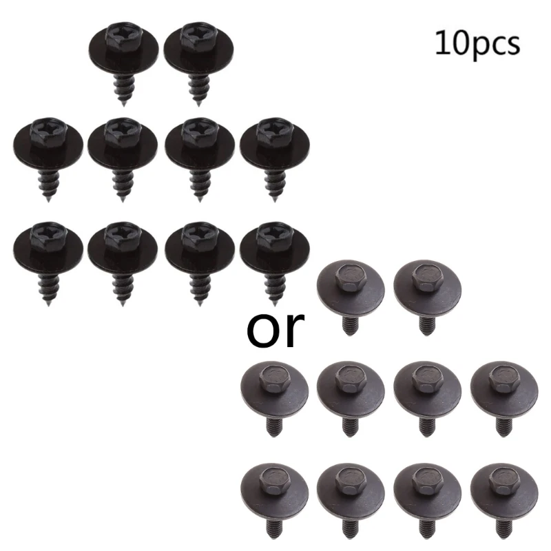 10x 6mm  Screw 5mm Torx Screw Car for fender Bumper for Cross for Head Screw Washer   Self-tapping Screws for Ben