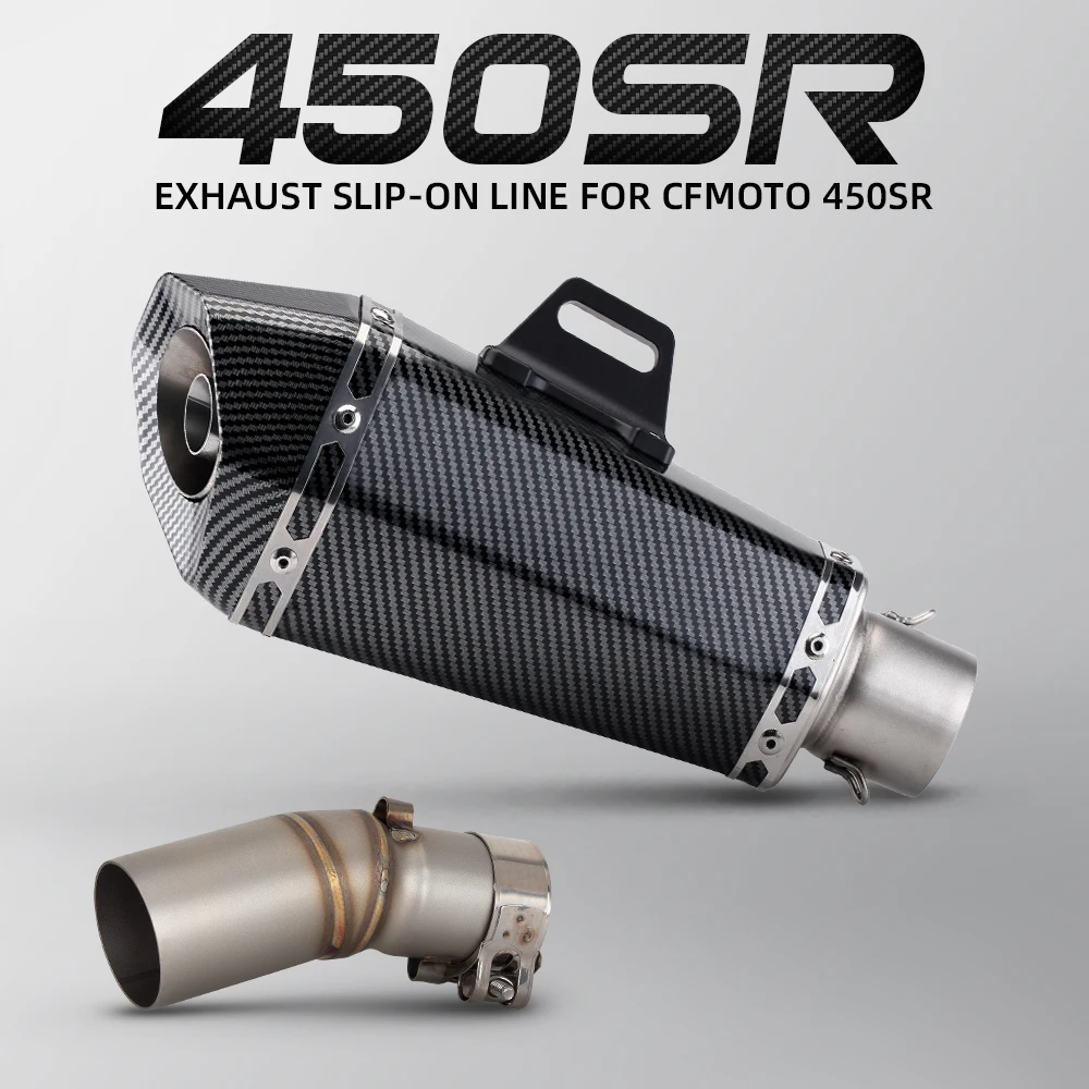 

450SR Exhaust Muffler For CFMOTO SR450 450 SR 2022-2026 Motorcycle Exhausts Pipe Sport Racing Slip on Line Tube with DB Killer