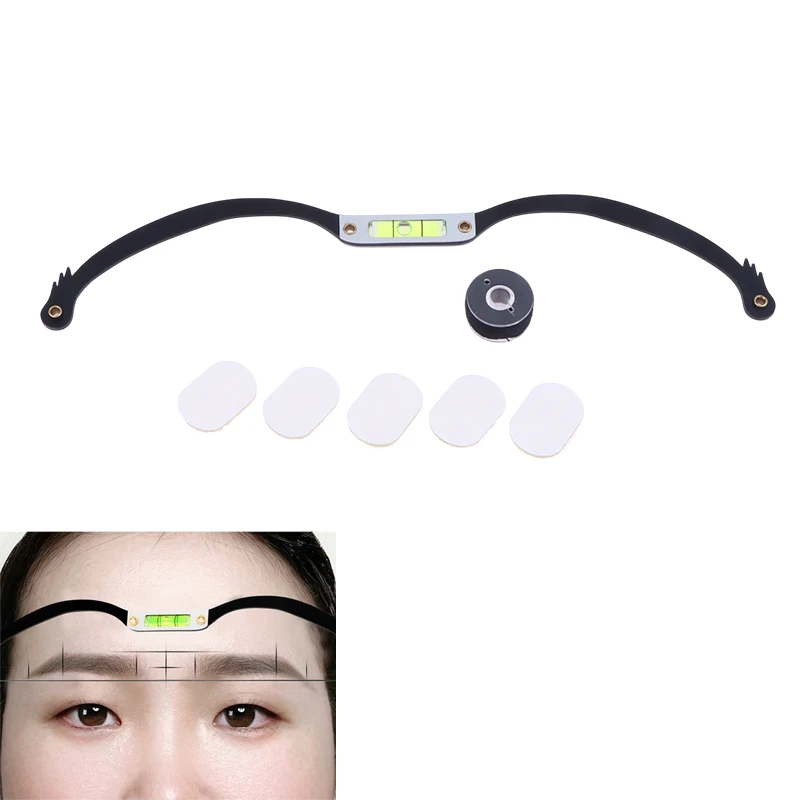 Microblading Permanent Makeup Bow & Arrow Line Ruler With Measuring Brow String Pre Inked Tattoo PMU For Mapping# fast shipping