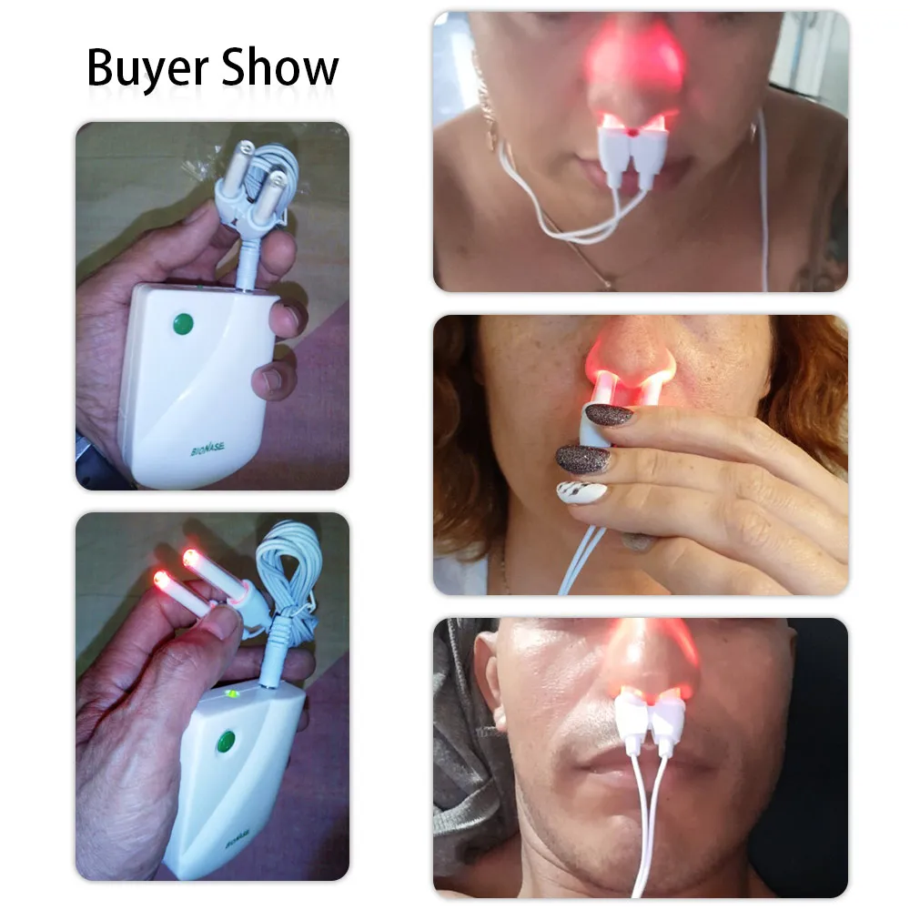 BioNase Rhinitis Sinusitis Cure Laser Therapy Nose Treatment Hay Fever Low Frequency Pulse Massage Nasal Proxy HealthCare Device