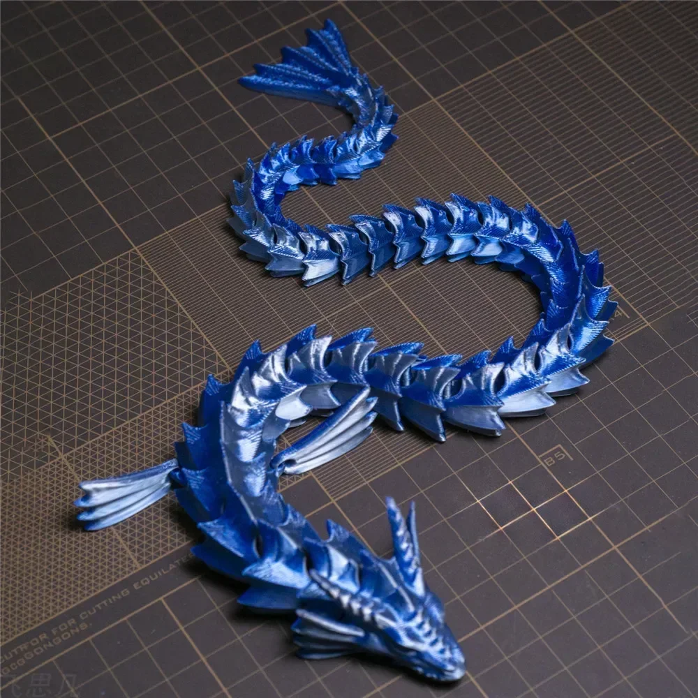 35cm 3D Printed Dragon Antistress Full Body Joints Creative Toys Crafts Ornaments Home Desktop Decoration Figurines Statue Gifts