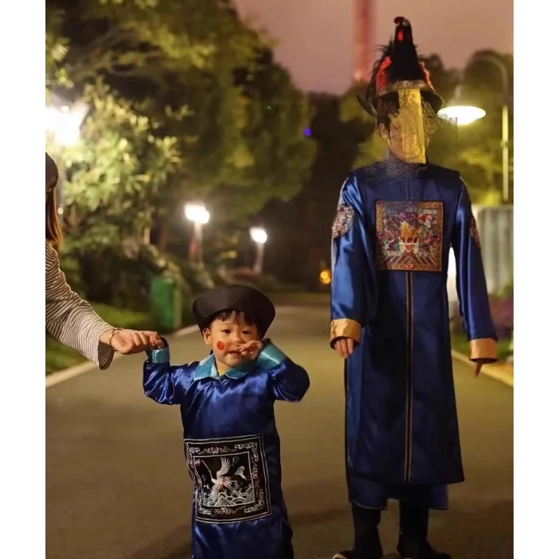 أزياء الهالوين التأثيرية زومبي تشينغ ديناس أونوش زي الرجال الصينية التقليدية أداء الرقص الزي ملابس المهرجان