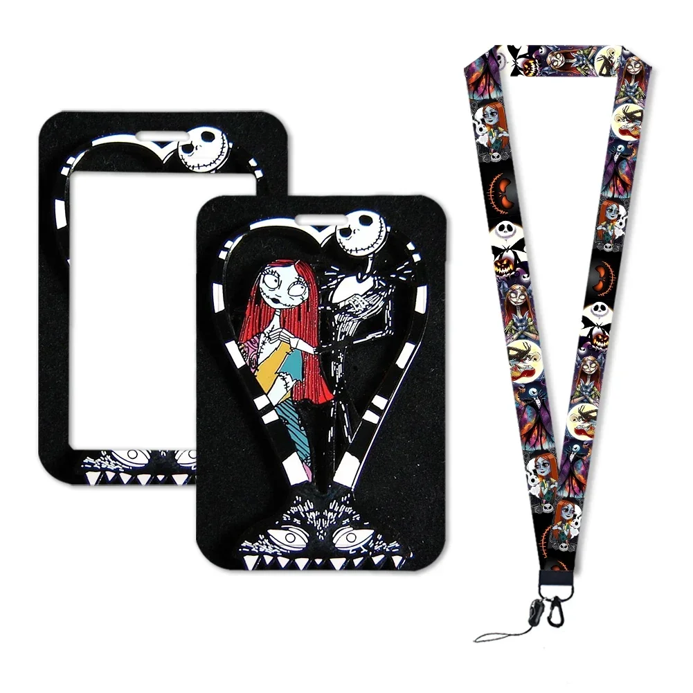 Halloween Jack Identifikation karten halter Lan yards Cartoon-Karten etui ID-Ausweis halter Business Retract able Clip Schlüssel bund