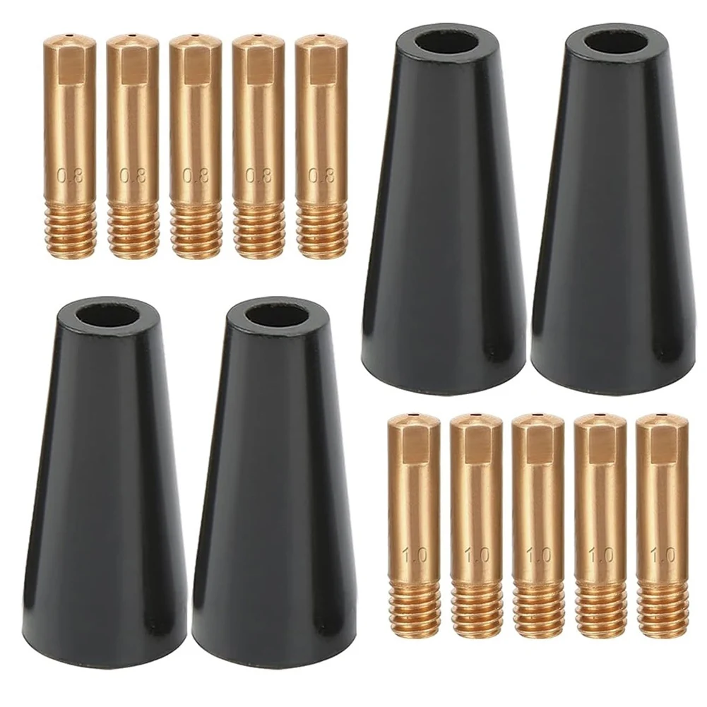 For MIG Welding Consumables Gasless Nozzle Tip Kit with Copper Conductive Components for Enhanced Efficiency in Torch Operation