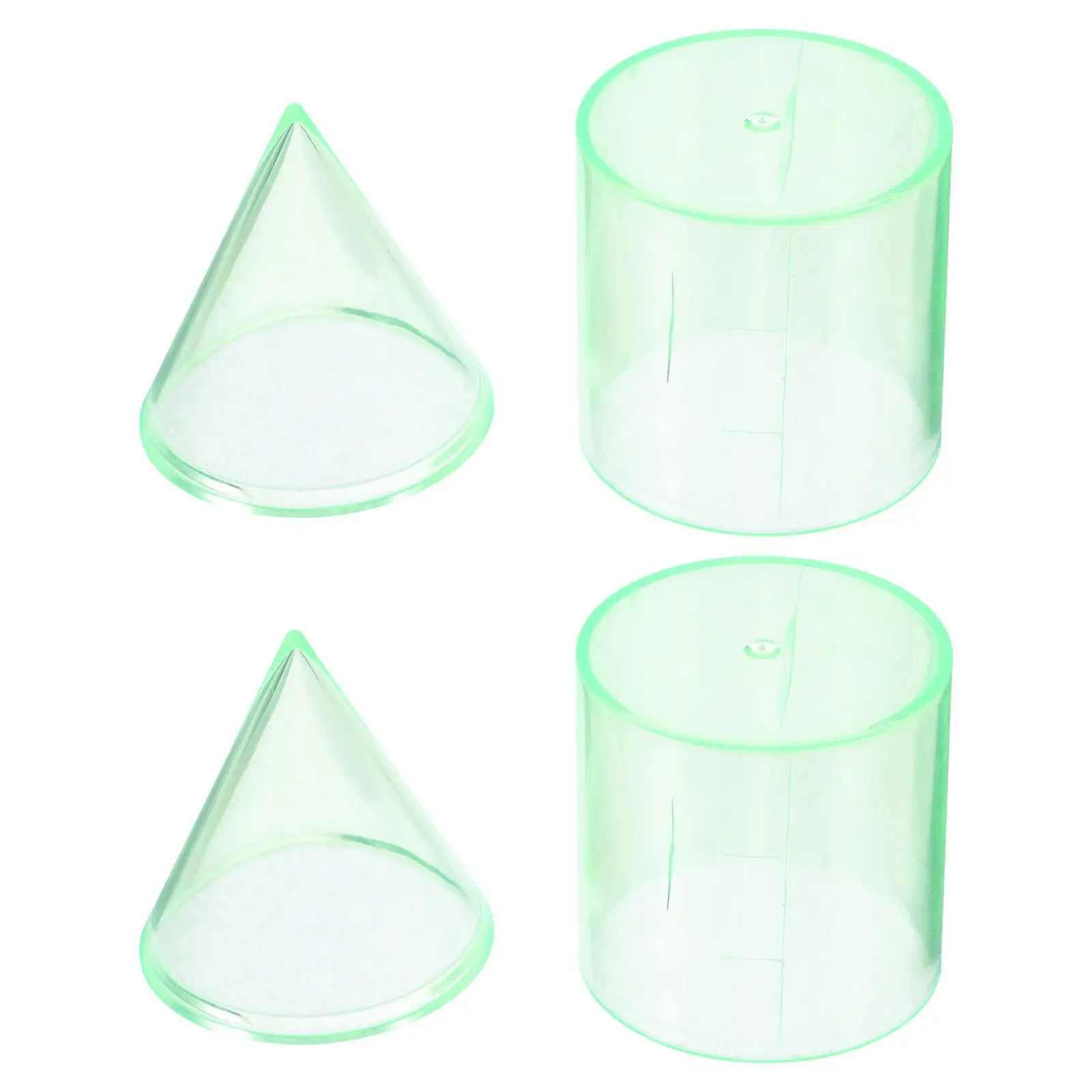 2 セット幾何学モデル数学教材体積比シリンダーコーン学習用品学校教材数学ツール