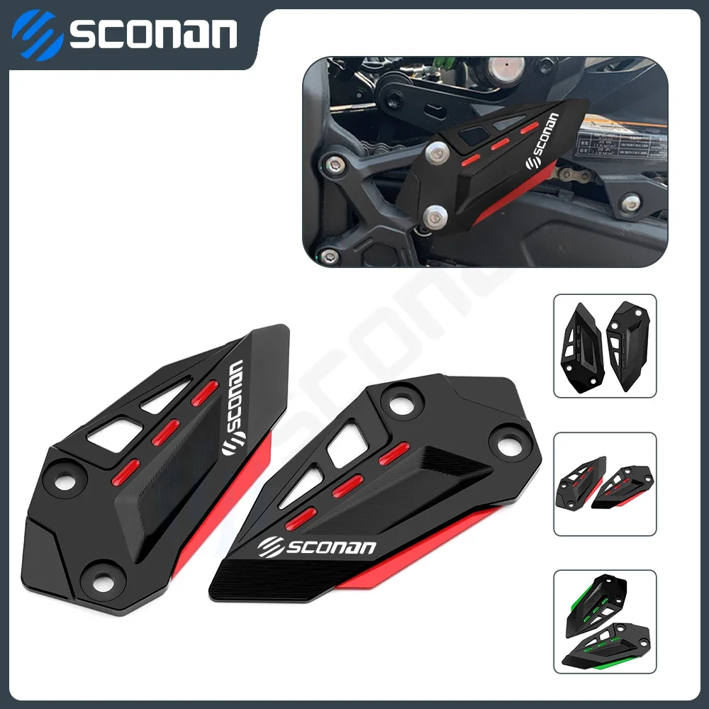 

For Kawasaki ZX4R Ni-nja ZX 4R 4RR NI NJA ZX4RR Motorcycle Accessories FootPeg Heel Plates Guard Decoration Footrest Protector