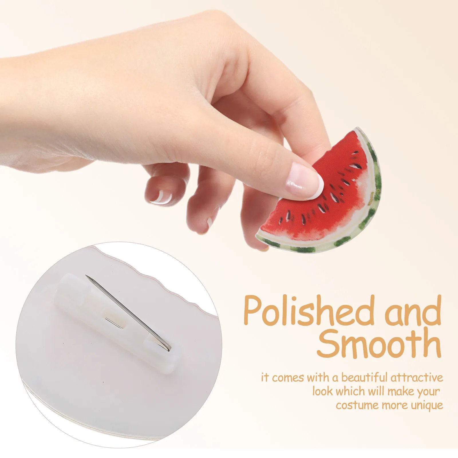 100Pcs Watermelon Brooch Pins Cute Cartoon Acrylic Lapel Pin Party Favor Summer Fruit Badge Brooches for Women Men Fashion
