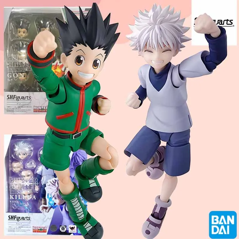 بانداي الأصلي SHF أنيمي الشكل HUNTERXHUNTER غون فريكس كيلوا زولديك ألعاب شخصيات الحركة للبنين/الفتيات/أطفال هدية #4
