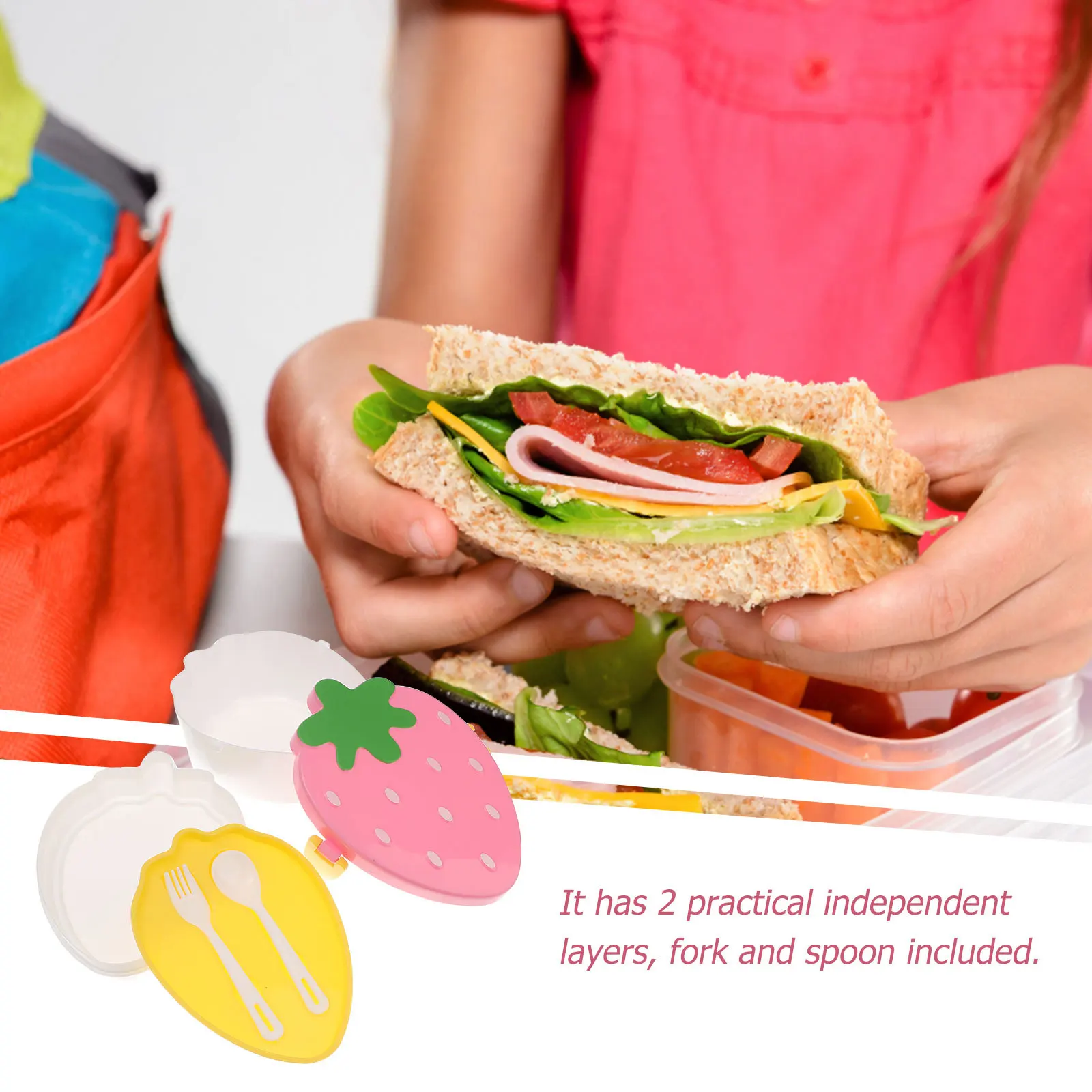 

Double Layer Lunch Box Leakproof Food-Grade Portable Bento Container For Kids Adults Insulation Food Carrier Backpack Safe