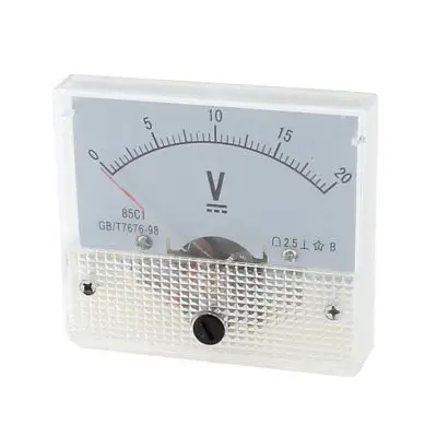 

DC 0-20V Range 85L/C1-A/V Voltage Ammeter Analog Pointer Voltmeter Meter Gauge