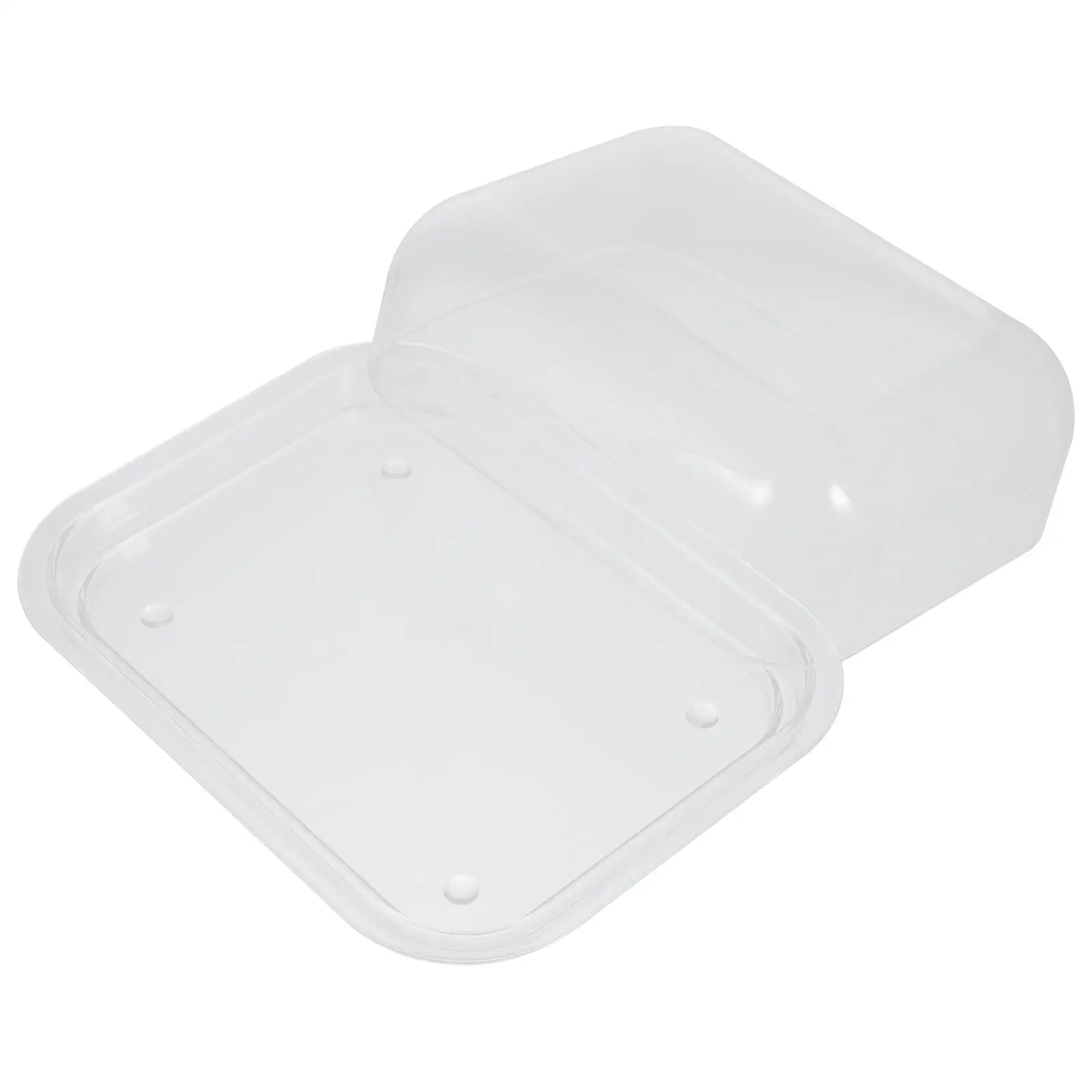 

Glass Butter Box Food Containers with Lids Cookies Acrylic Restaurant Tableware