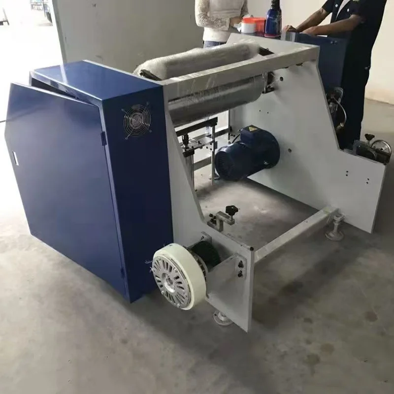 500 Type High-Speed Semi-Automatic Aluminum Foil Double Station Silicon Oil Paper Rewinding Machine Efficient