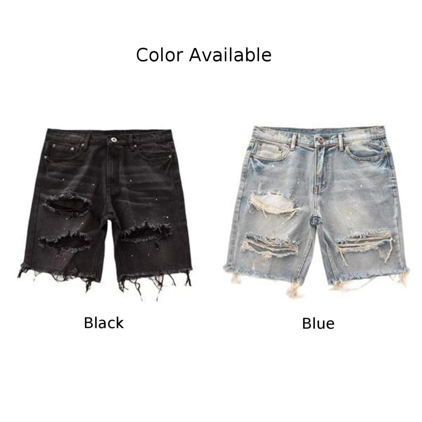 Männer Sommer Distressed Shorts Mode Schlank Zerrissene Kurze Jeans Vintage Streetwear Männliche Kurze Hosen 2025