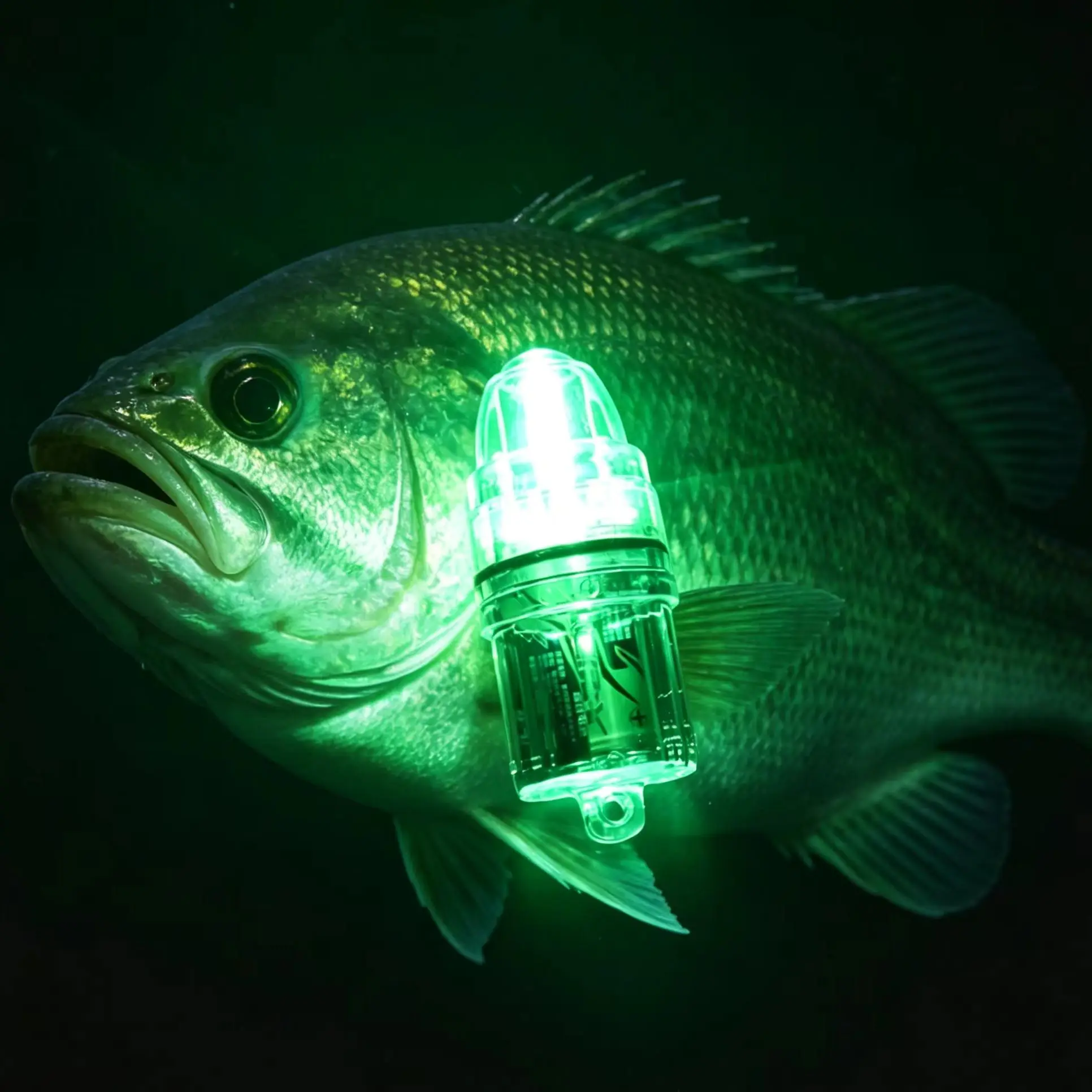 Luz de pesca subacuática de 11CM, funciona con pilas AA, iluminación constante, lámpara de cebo nocturna, atrayente luminoso para peces, 1 ud.