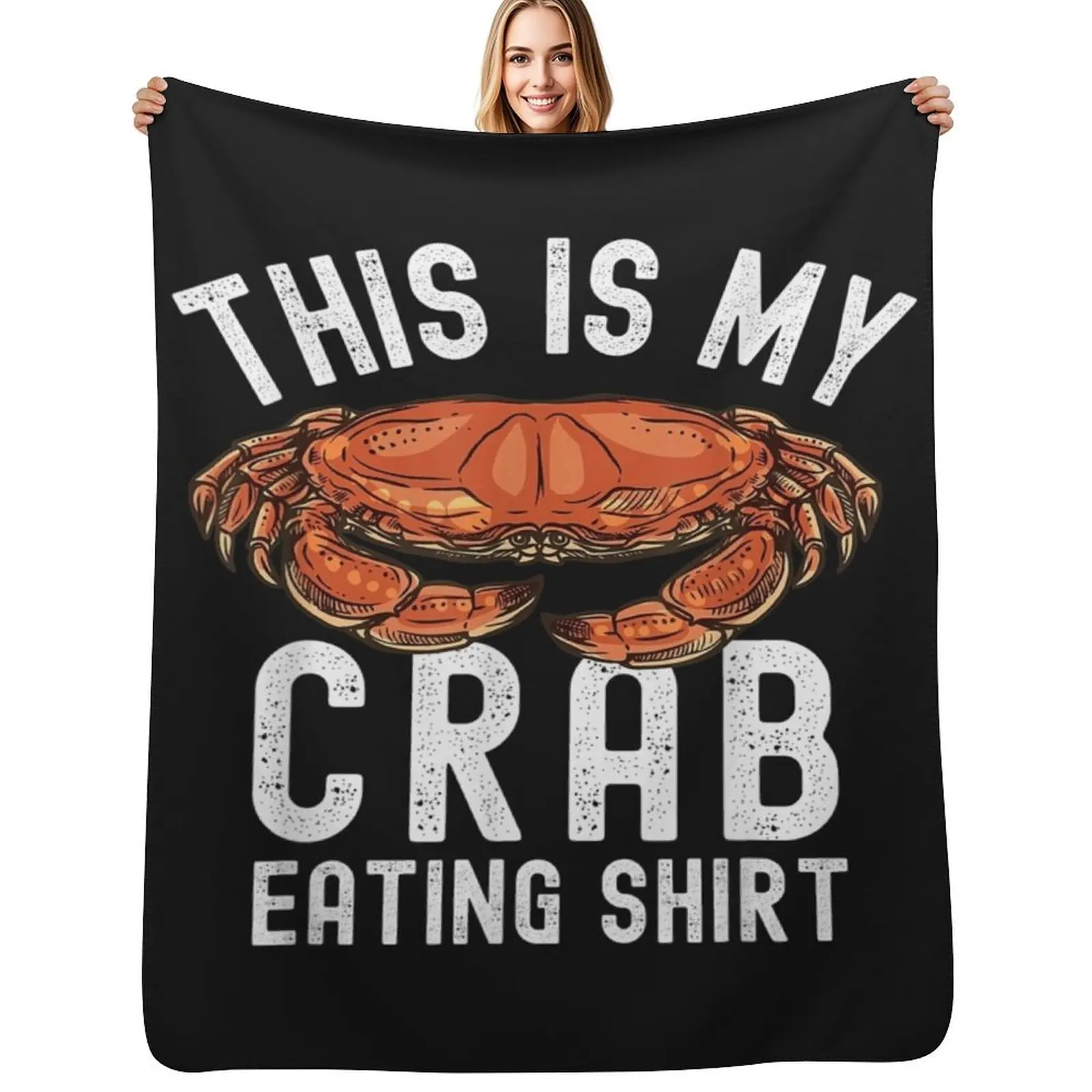 

This Is My Crab Eating Shirt Funny Crab Leg Lover Mens Kids Throw Blanket decorative Comforter Designers Hairy Blankets