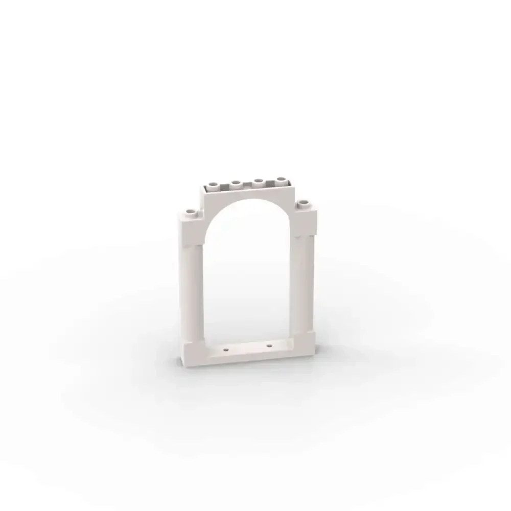 MOC 1PCS Part Bircks 40066 Frame 1x6x7 Arched Building Blocks Set Door With Notches And Pillars Particle DIY Toys Children Gifts