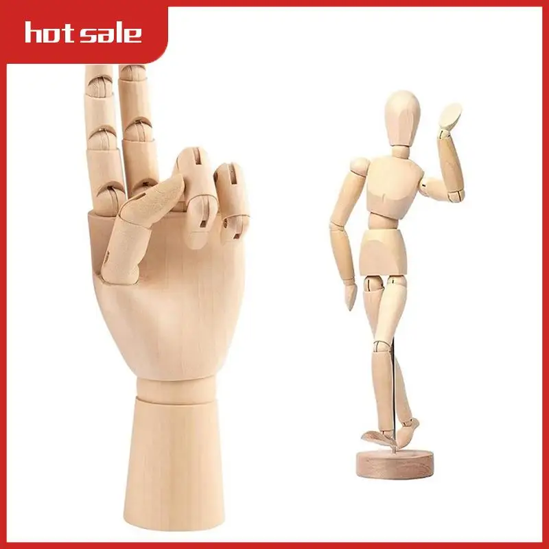 

A33R-Artists Wooden Drawing Figure Mannequin Human People Dolls Figure Manikin Supplies Stop Motion Figure Kit Drawing Tools