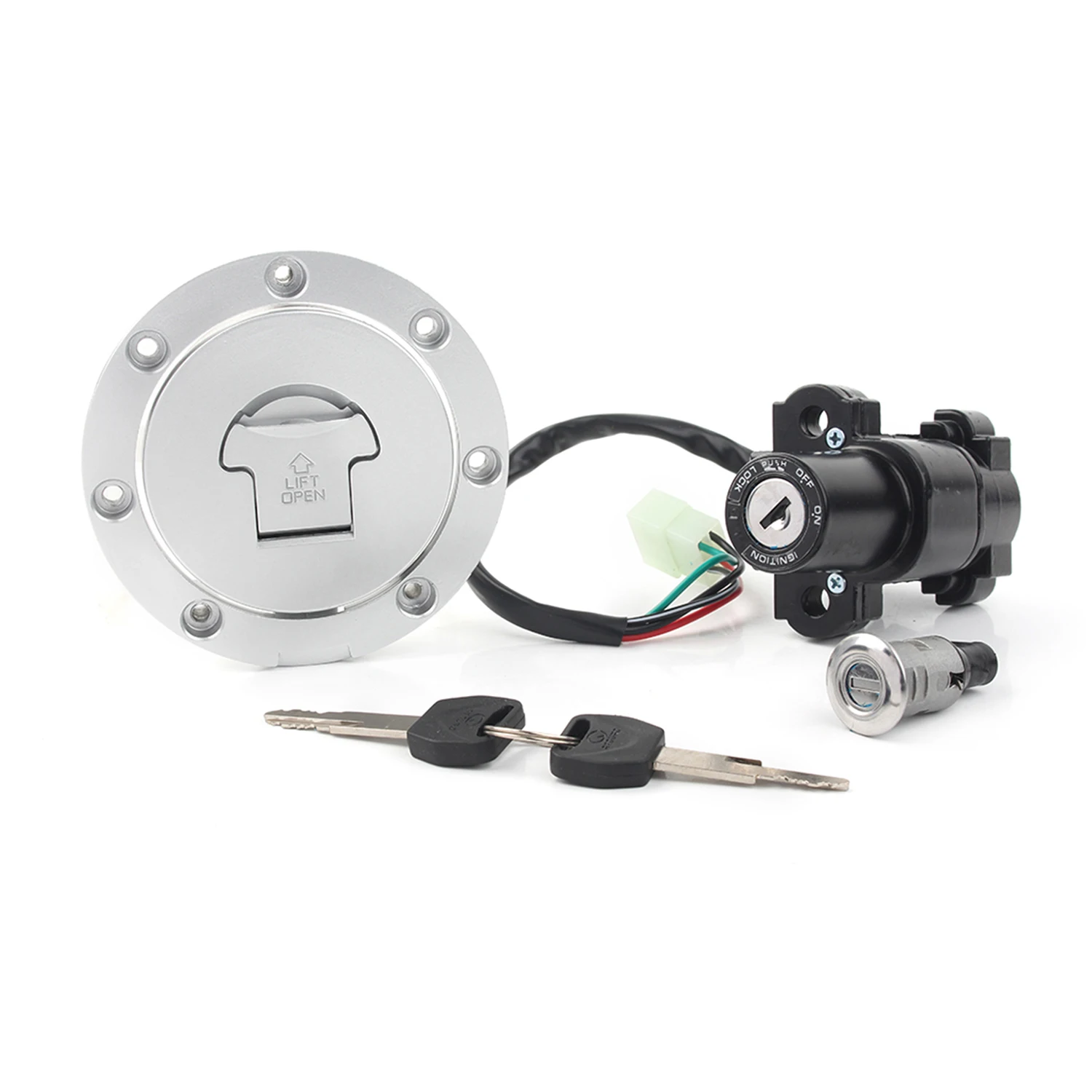 Ignition Switch Lock Fuel Gas Cap Tank Cover Seat Lock Key Set For Honda CBR1000RR CBR600RR 2003-2007 2004 2005 2006