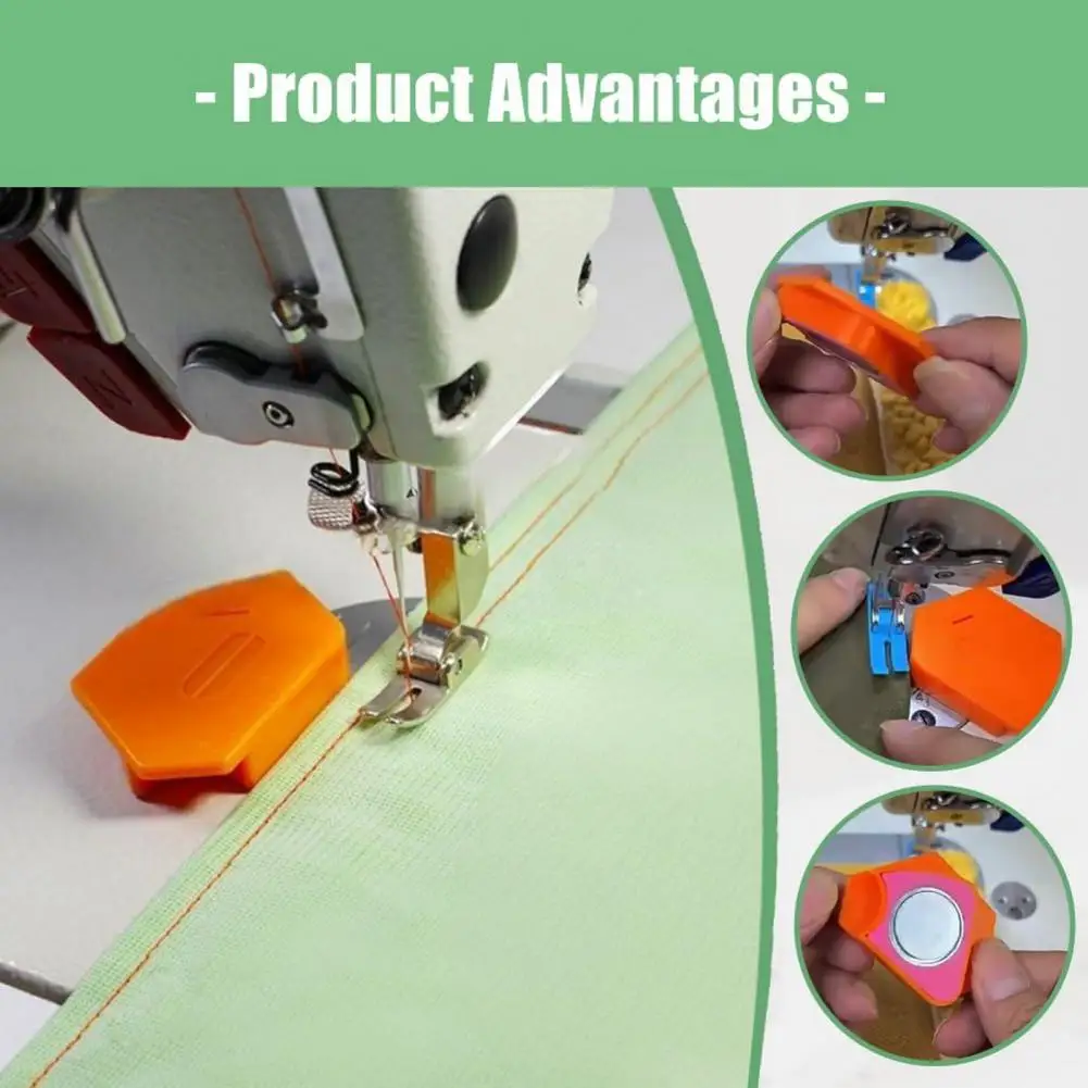 1 Pc/2 Pcs Magnetic Seam Guide for Sewing Machine Polygonal Seam Guide with Scale Strong Magnetic Gauge Sewing Ruler