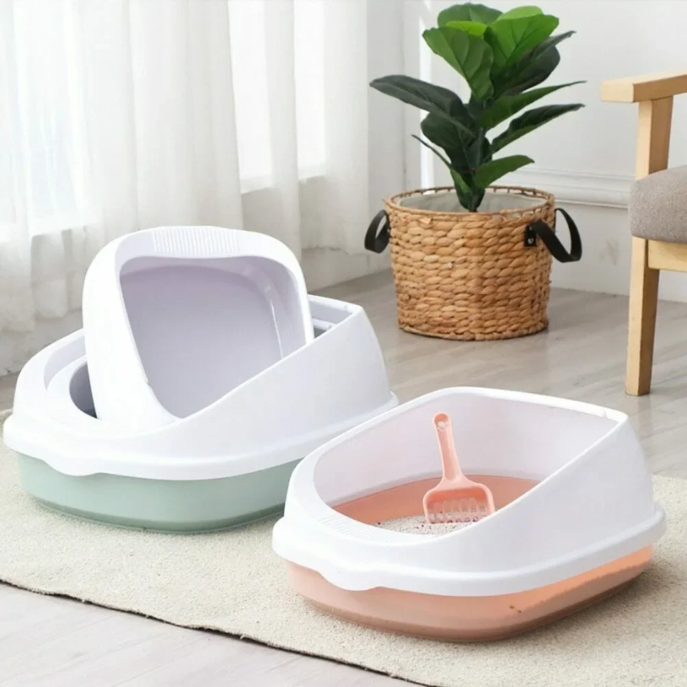 

Cat Litter Box with Scoop, Pet Toilet Bedpan, Anti Splash, Dog Tray, Kitten and Dog Clean Toilette, Home Plastic Cats Sand Box