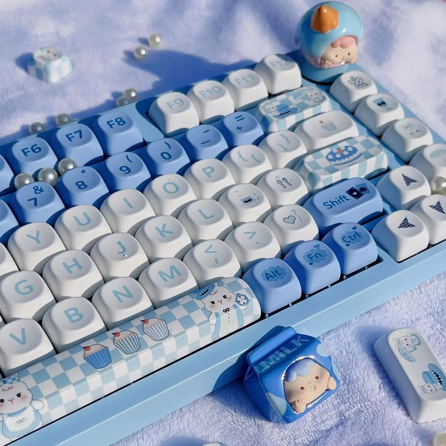 

Blue Rabbit Key Caps MOA Profile Keycap PBT Dye Sublimation Mechanical Keyboard Keycap For MX Switch