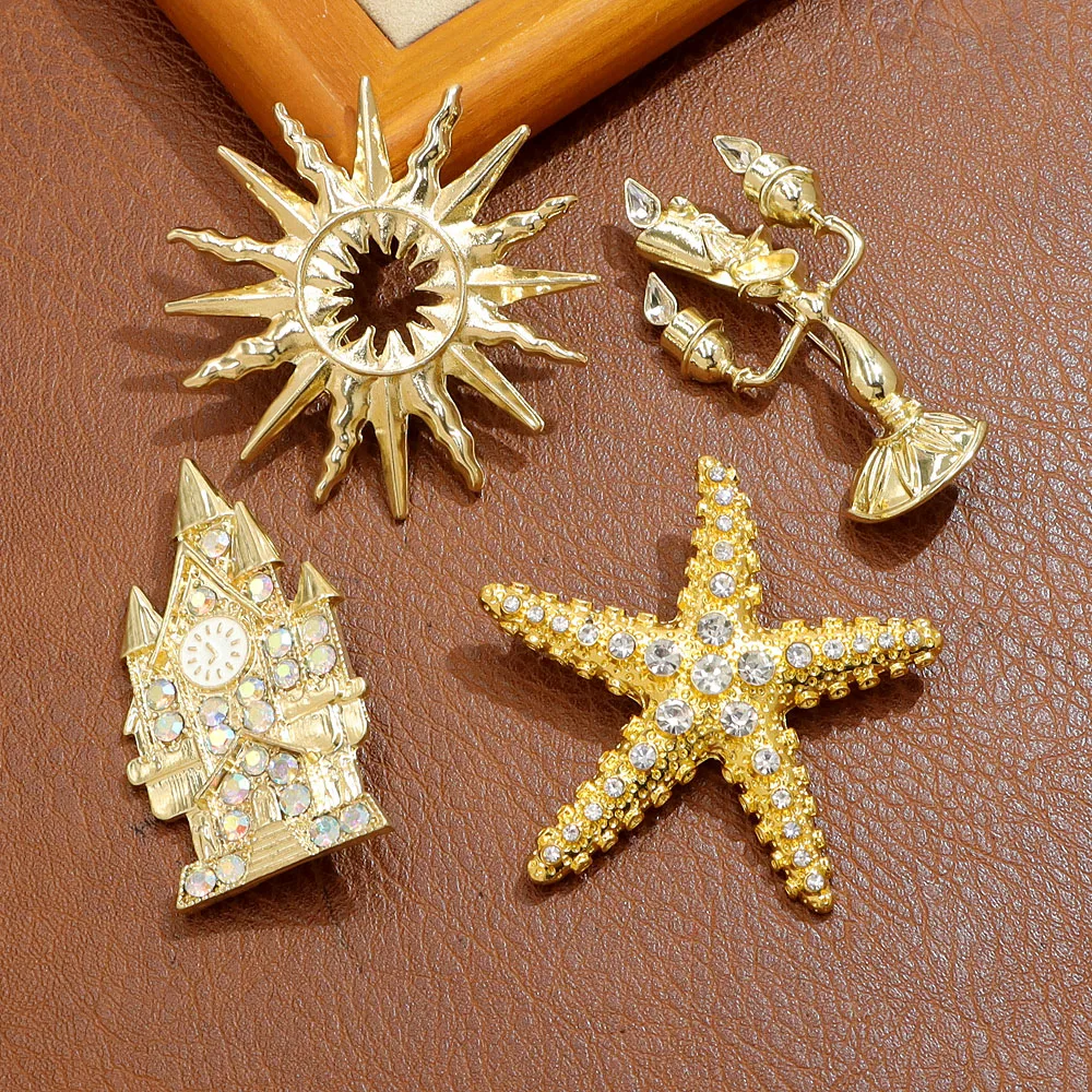 CINDY XIANG New Arrival Alloy Fashion Simple Design Sun Star Brooch